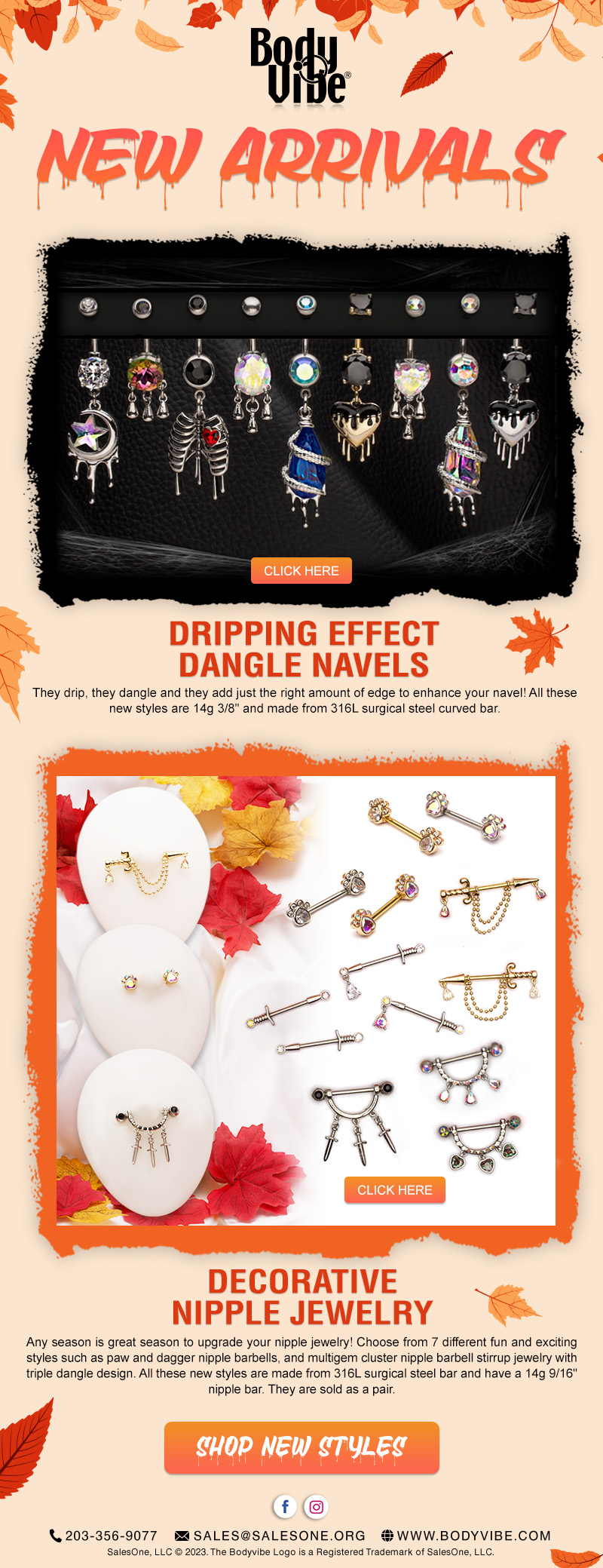 New Arrivals: Dripping Navels & Decorative Nipple Jewelry