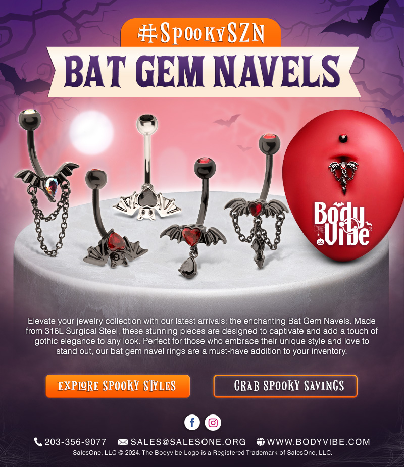Must-Have Styles this #SpookySZN - Bat Gem Navels!