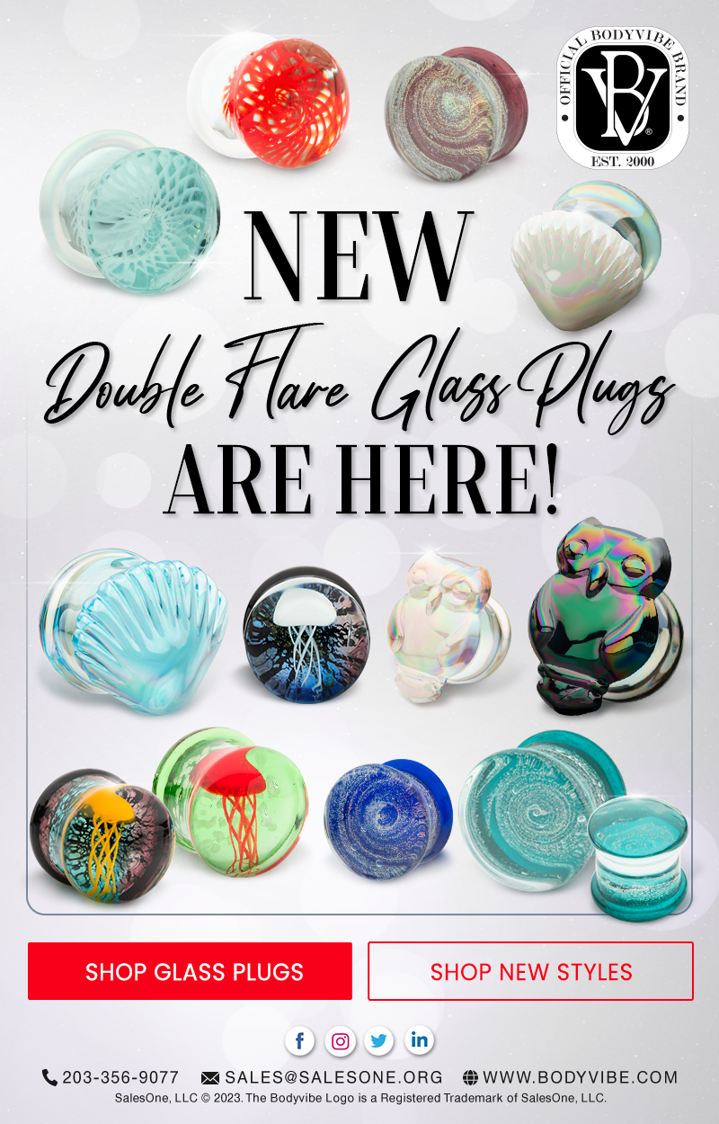 New Double Flare Glass Plugs are here!