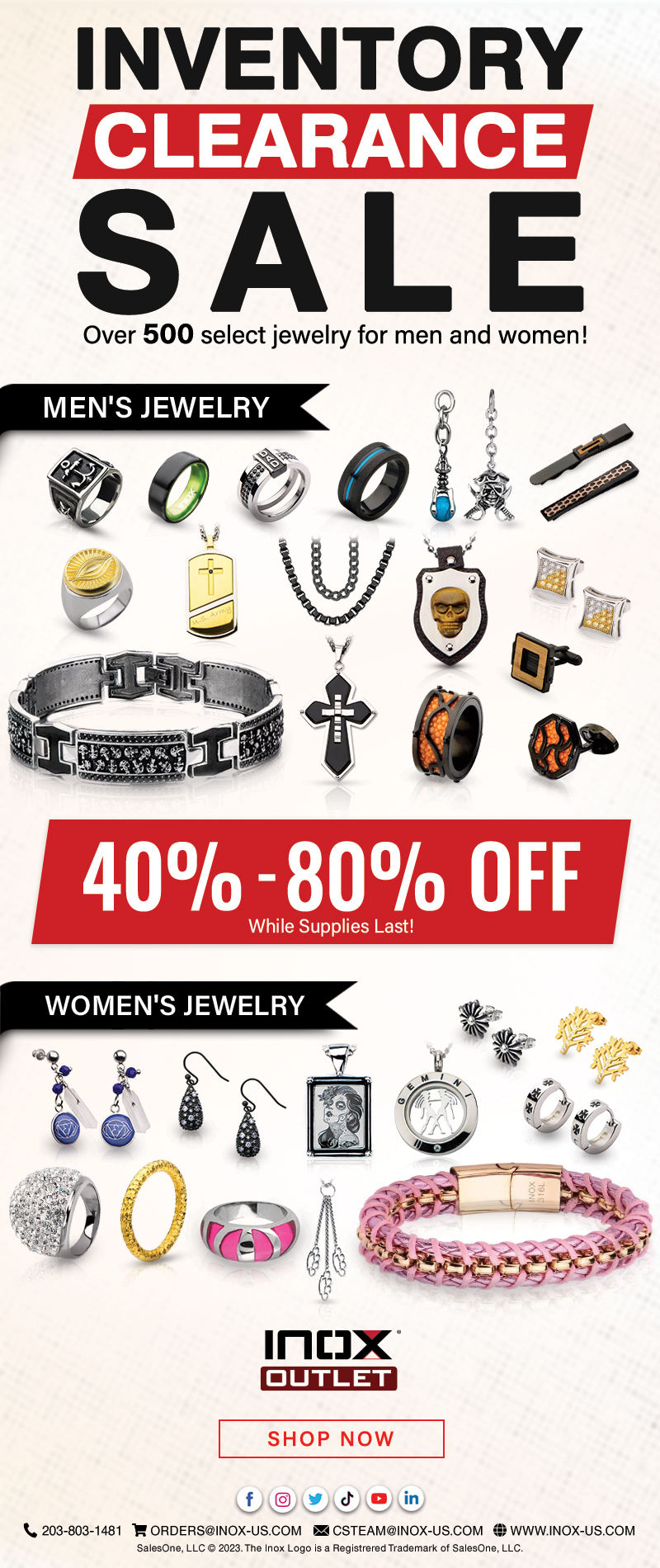 Inventory Clearance Sale - Over 500 styles to choose from!
